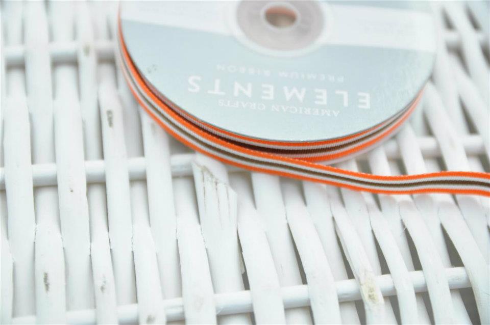 90 - American Crafts Ribbon - Pumpkin #2